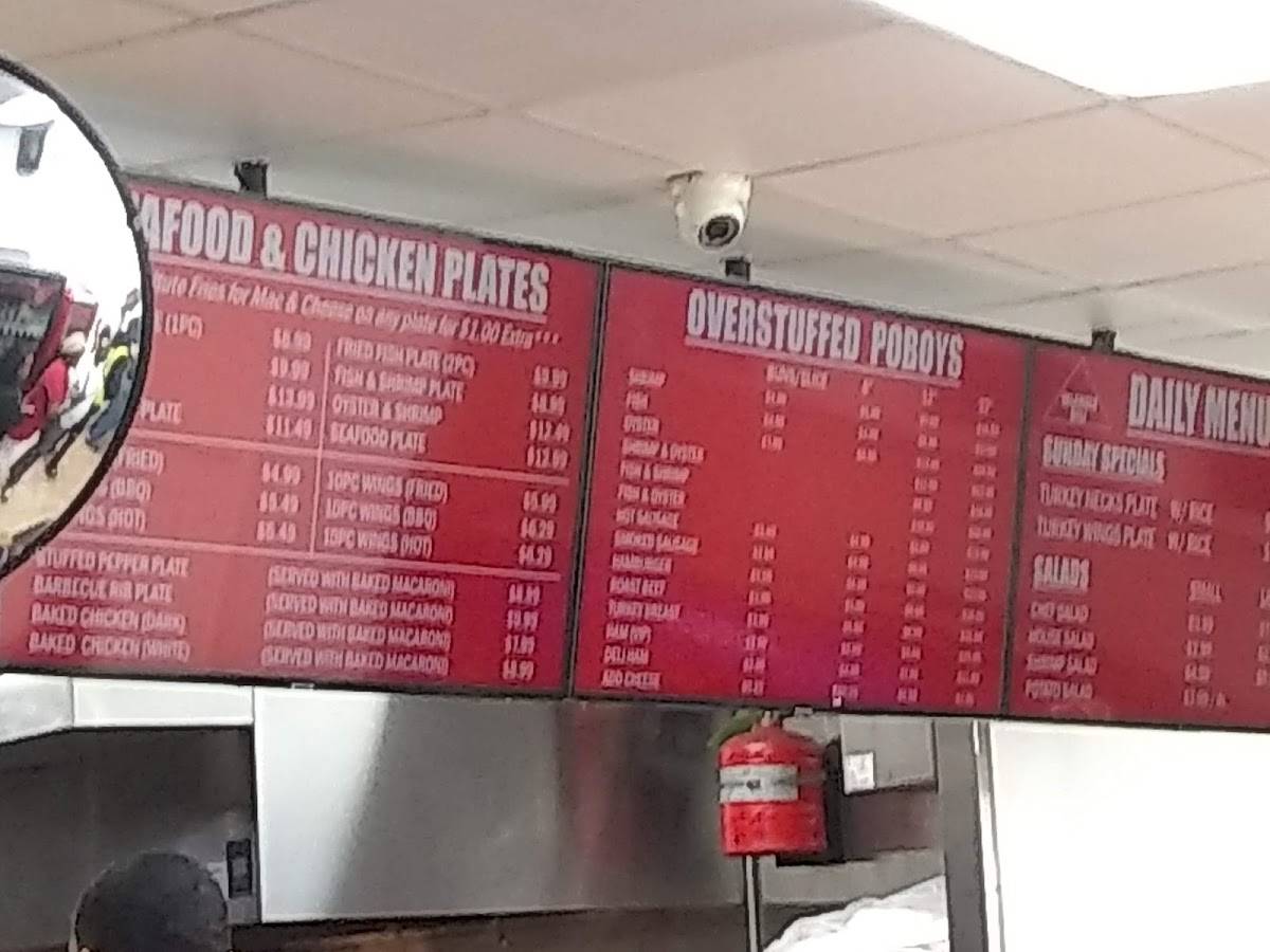 Menu at TRIANGLE DELI restaurant, New Orleans, N Broad St