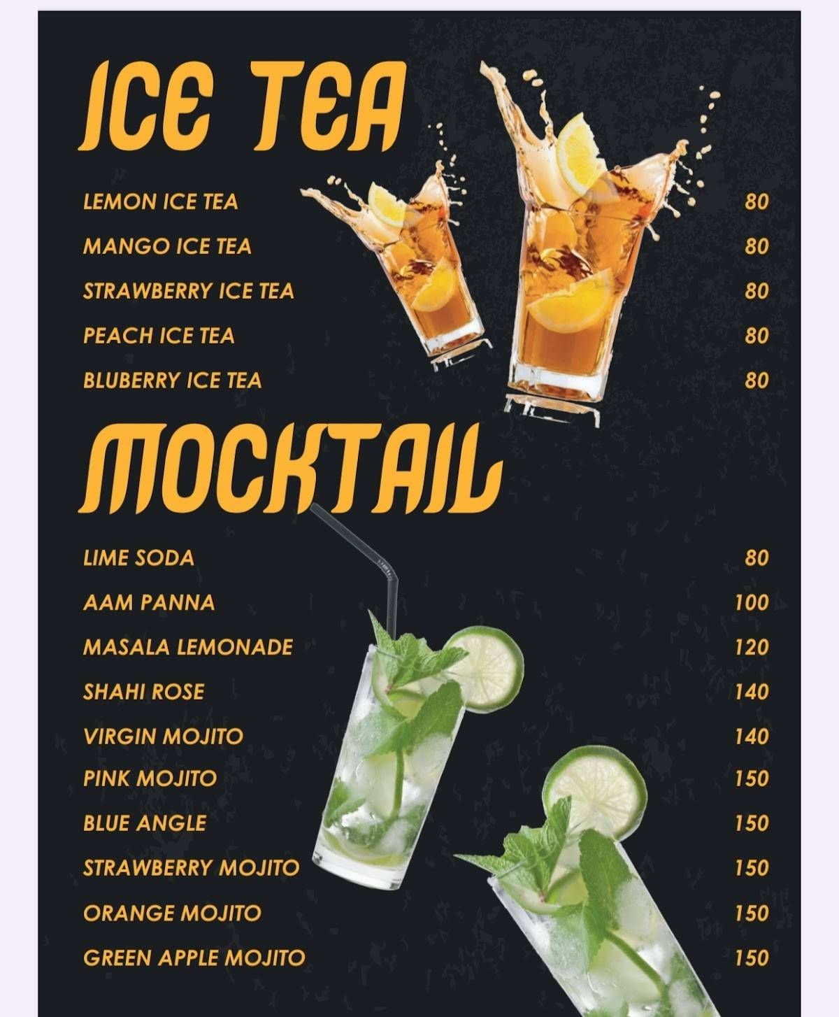 TTF THE TEA FACTORY menu