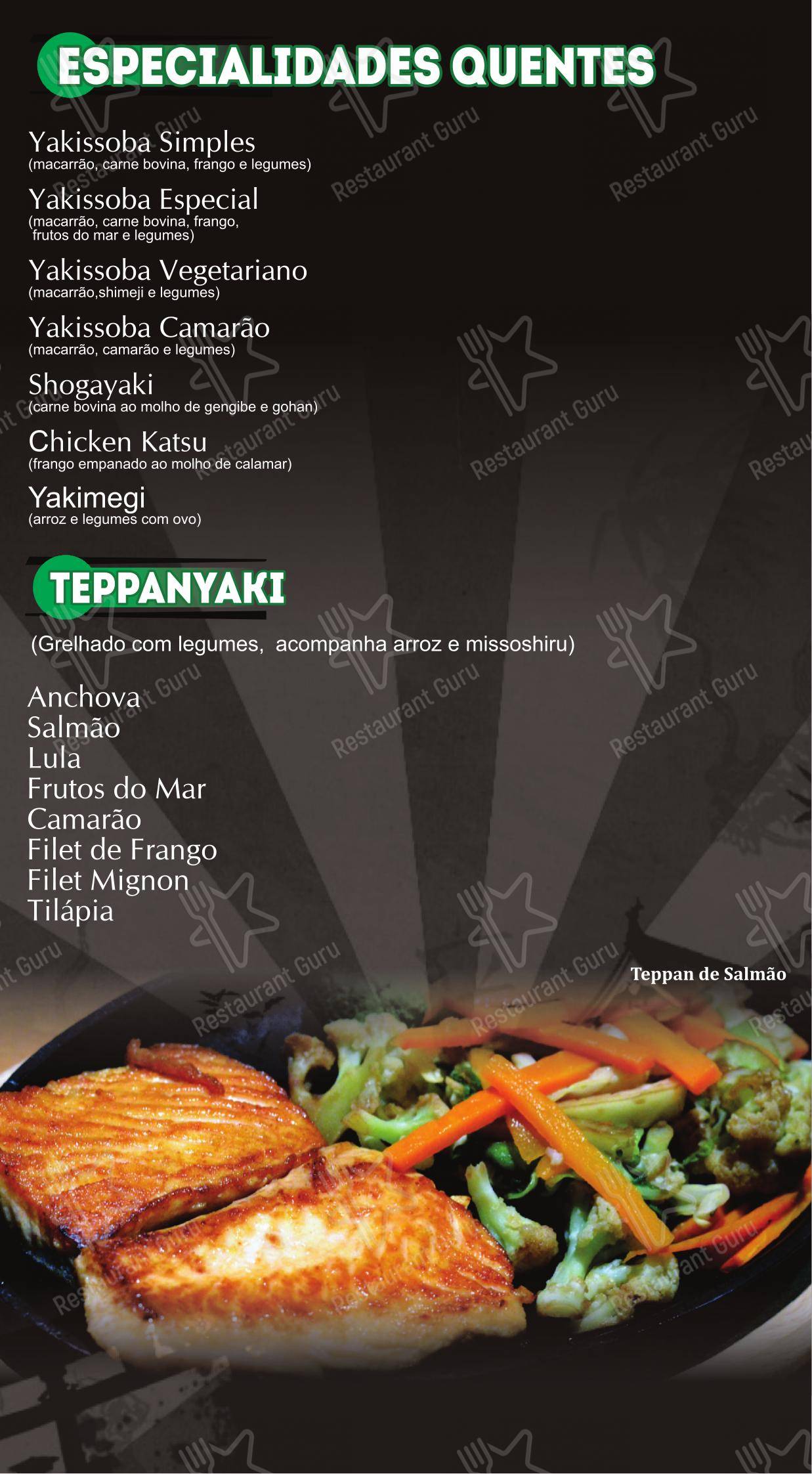 Menu para Taki Sushi Granja viana restaurante