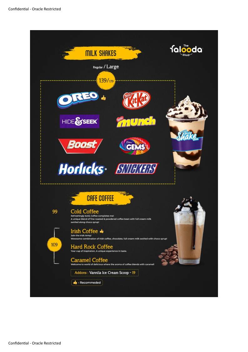 Tandoori Tribes & The Falooda Shop Karaikudi menu