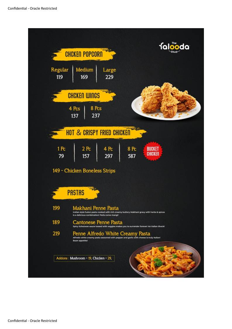 Tandoori Tribes & The Falooda Shop Karaikudi menu