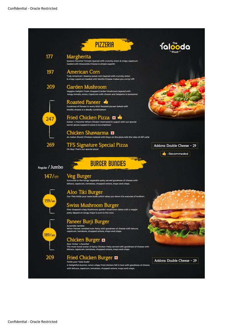 Tandoori Tribes & The Falooda Shop Karaikudi menu