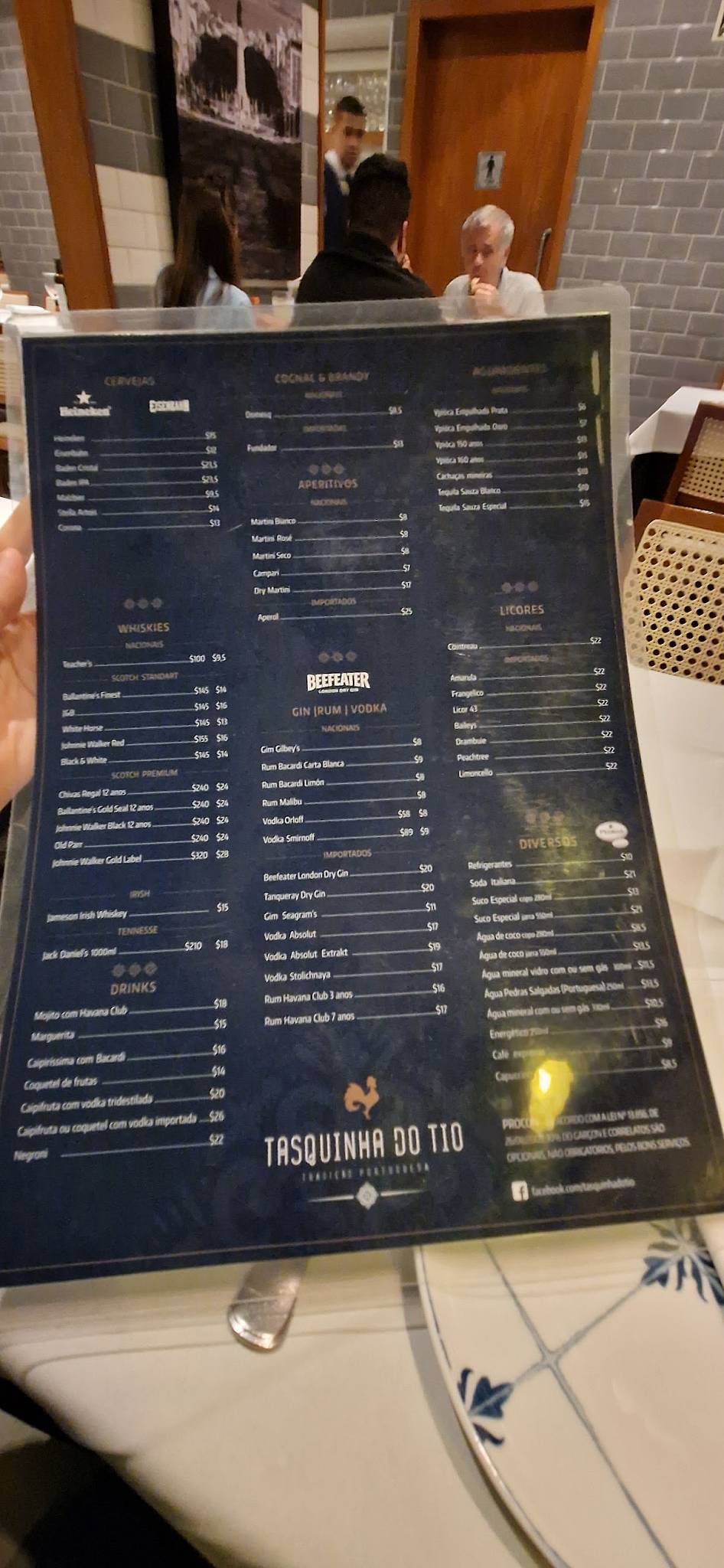 Tasquinha do Tio cardápio