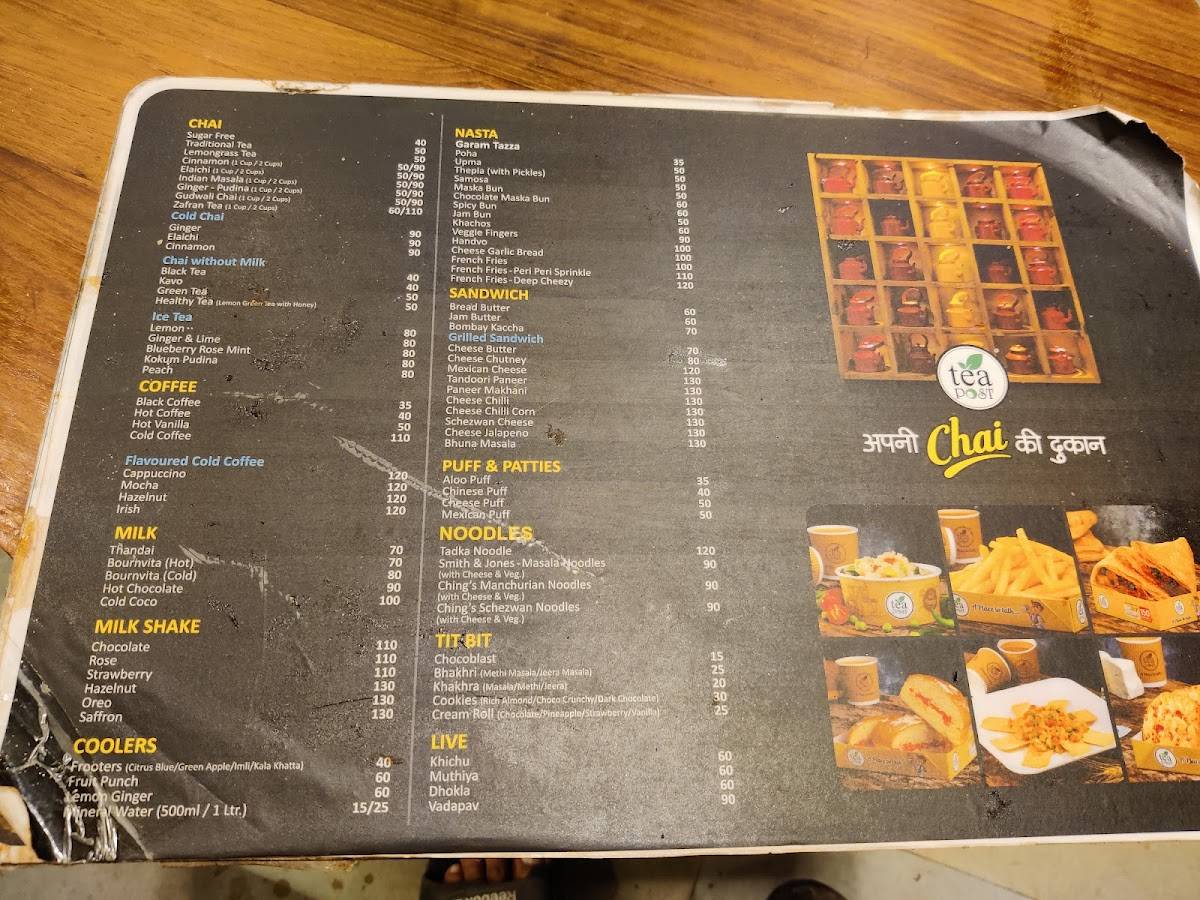 Tea Post - Apni Chai Ki Dukaan Best Cafe, Tea Cafe, Pocket Friendly Cafe menu