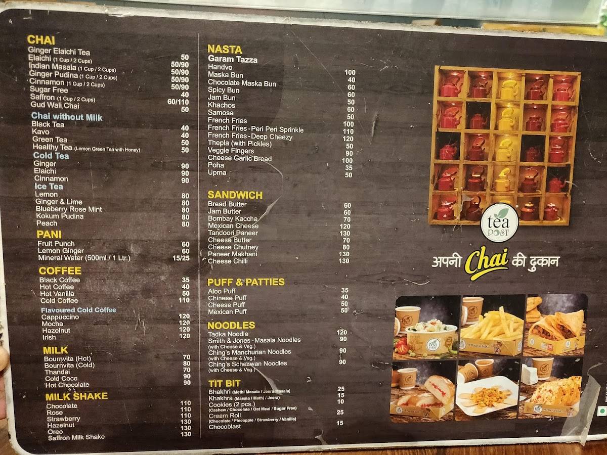 Tea Post - Apni Chai Ki Dukaan Best Cafe, Tea Cafe, Pocket Friendly Cafe menu