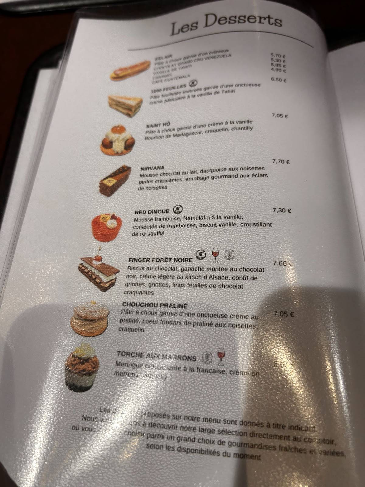 Menu de Tea Time
