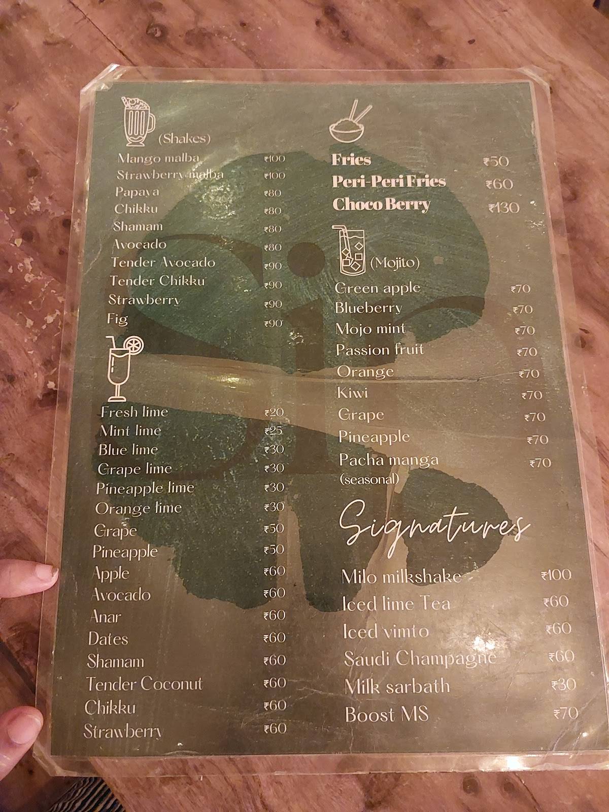 Teapetti menu