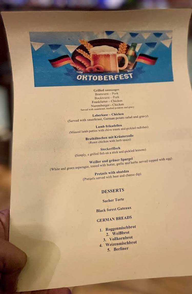 Tease menu