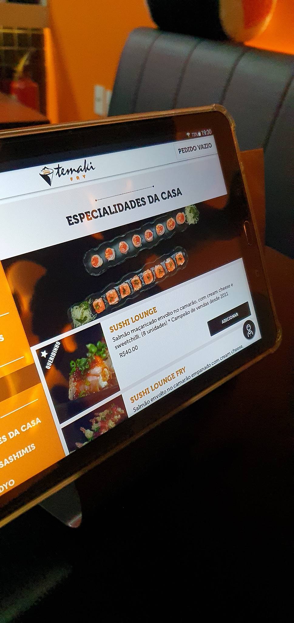Temaki Fry cardápio