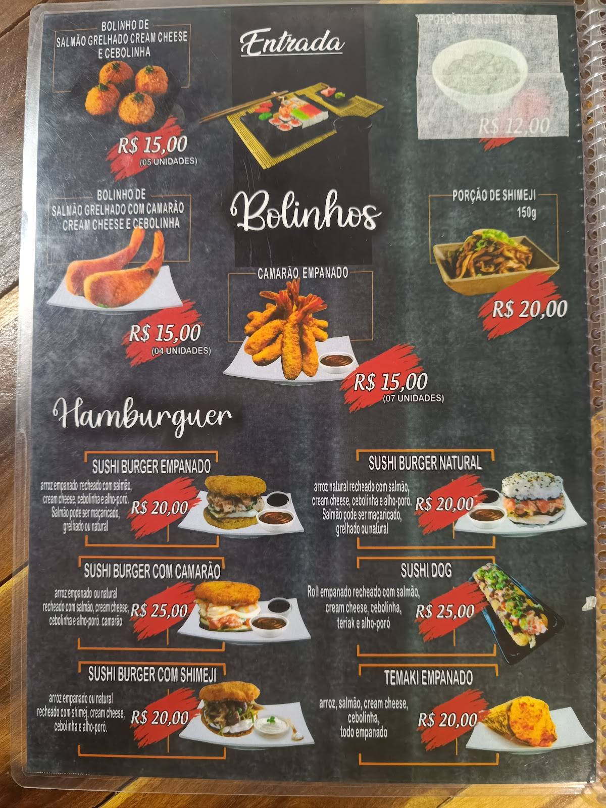 Temaki minuto cardápio