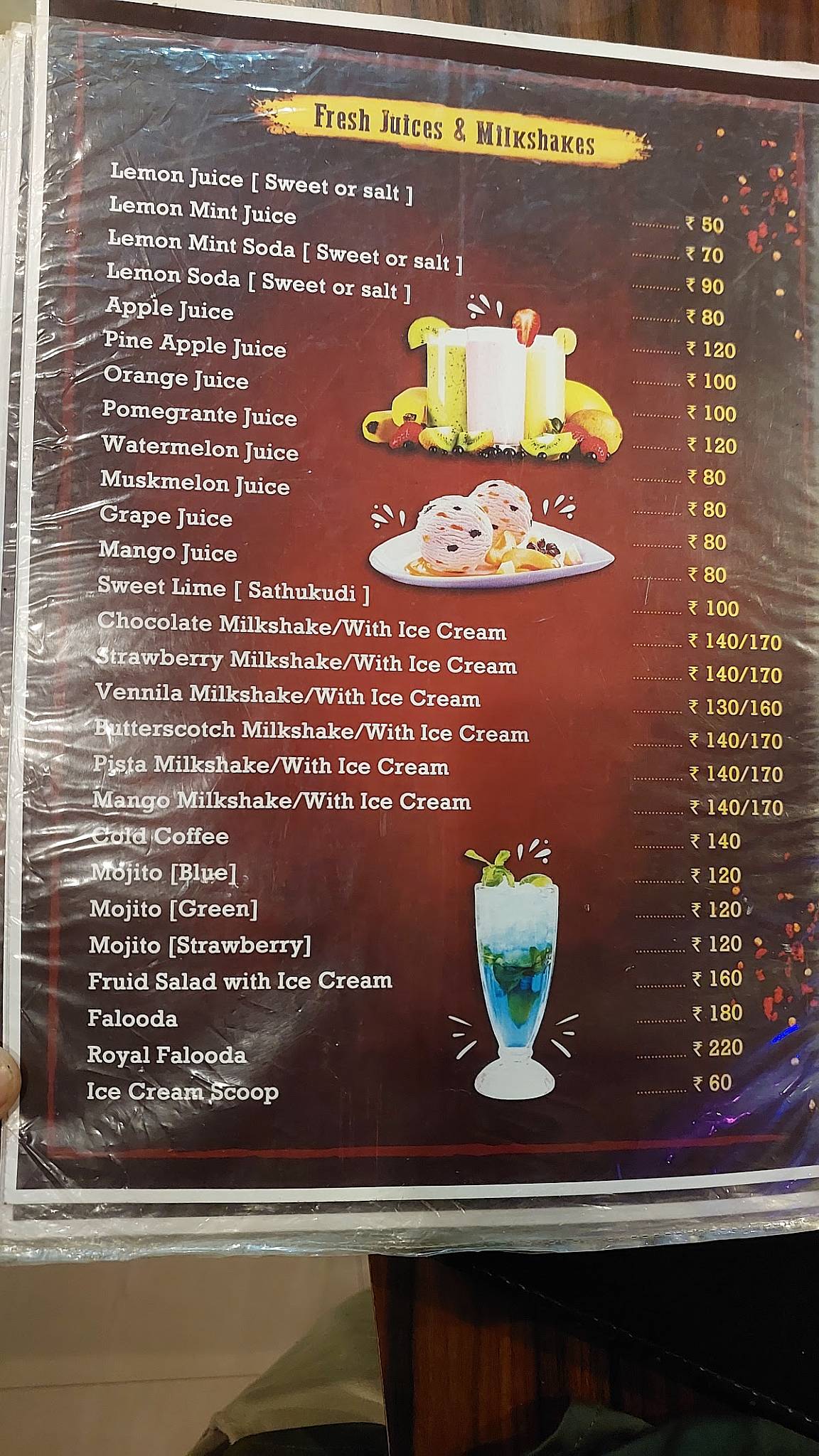 Chilly Restaurant menu