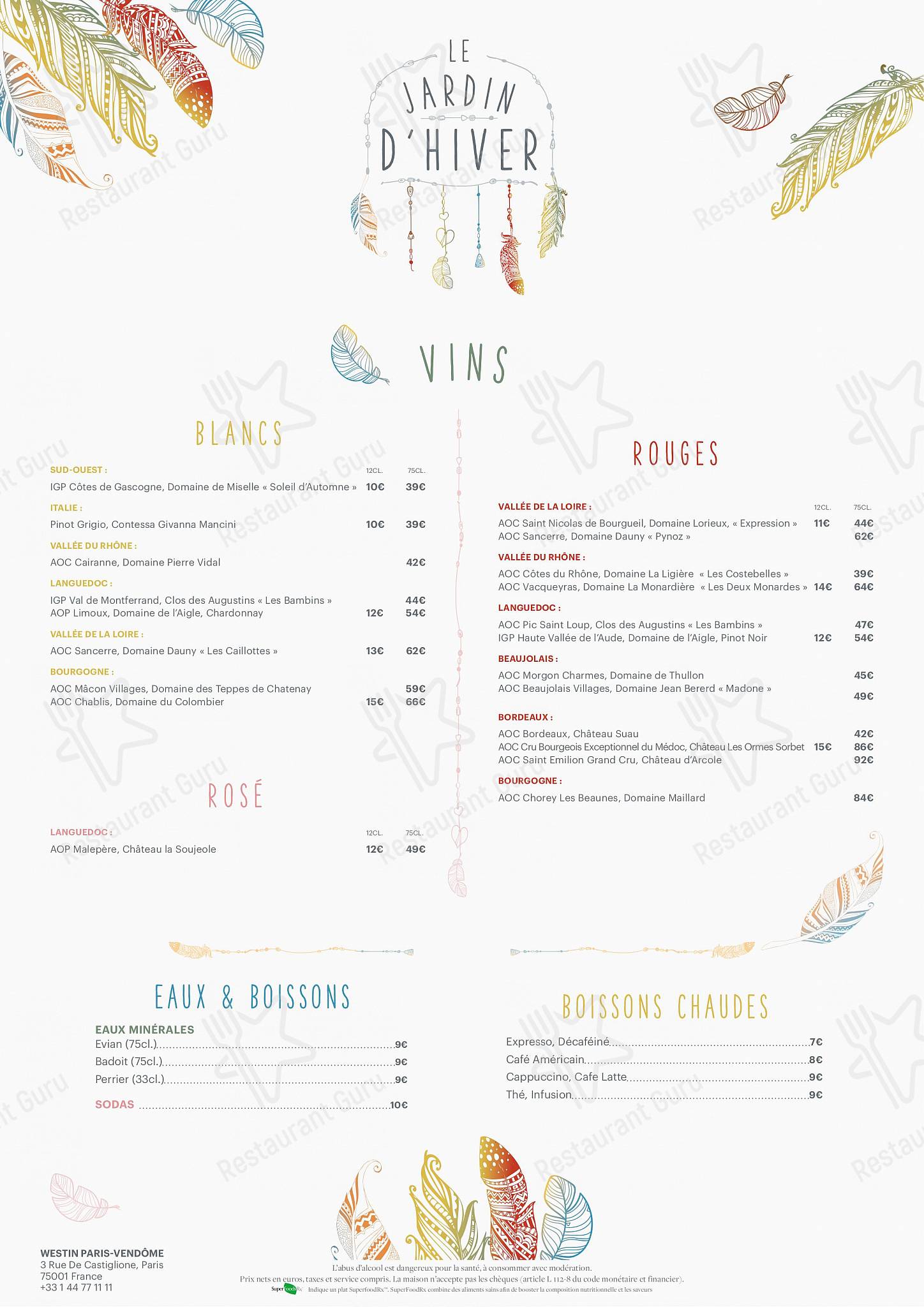 菜单 pour Terrasse Eugénie restaurant