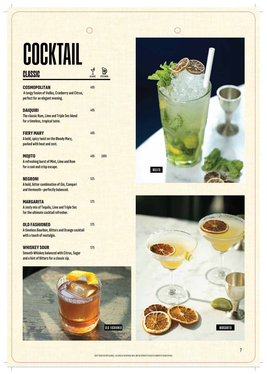 The Beer Café menu