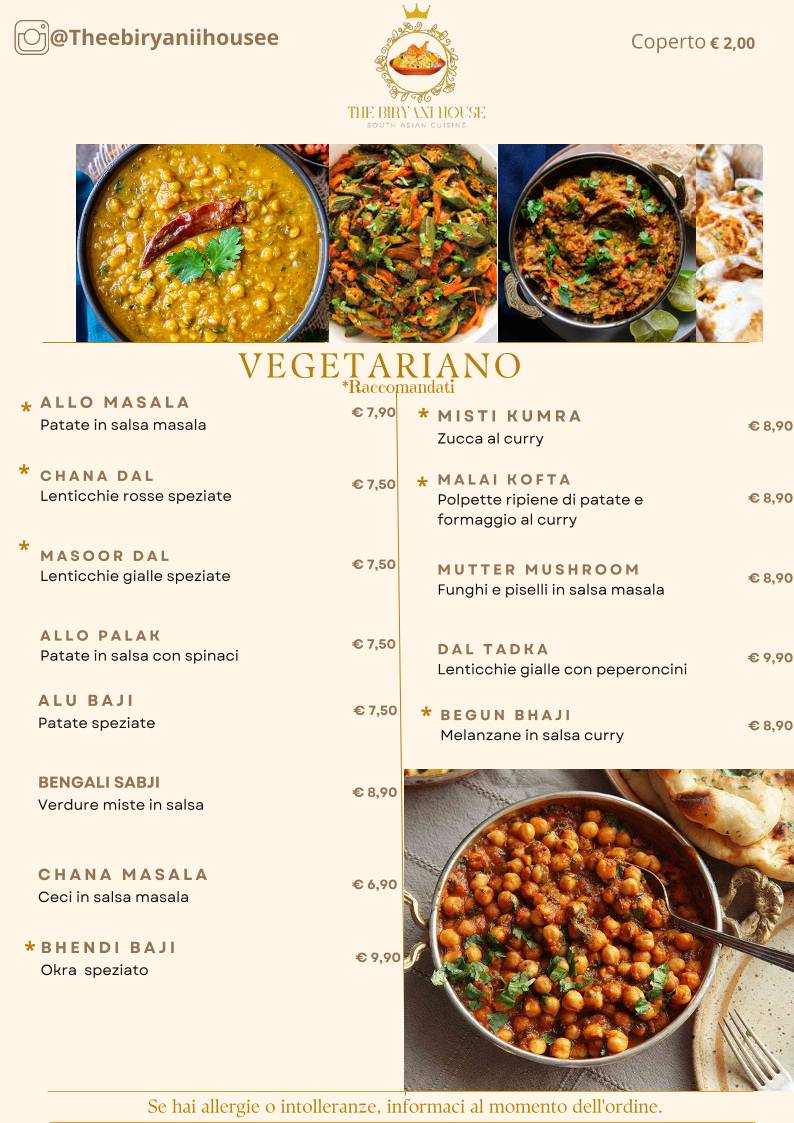 Menu di THE BIRYANI HOUSE SOUTH ASIAN CUISINE 