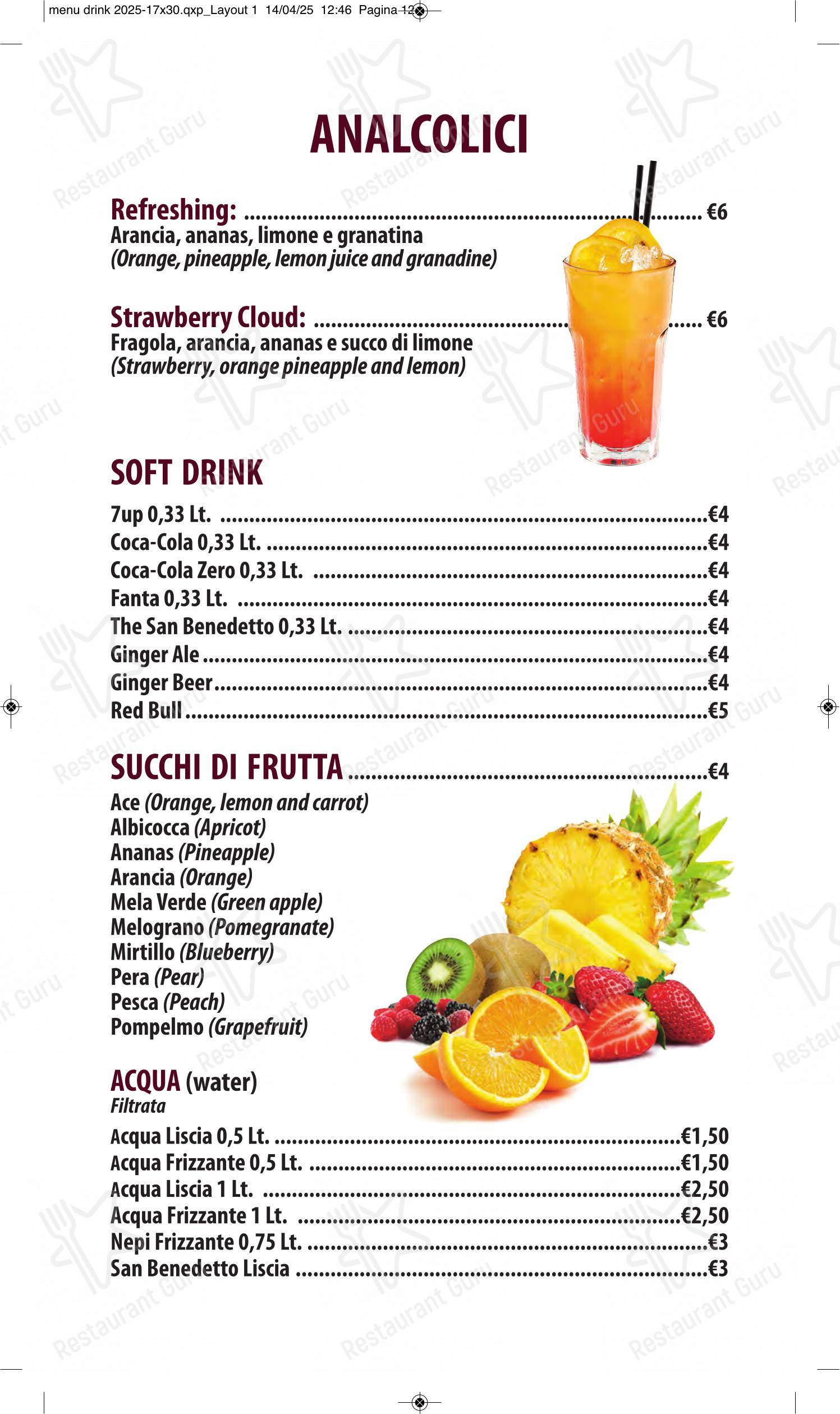 Menu di The Bramble Bar & Kitchen - Menu bar