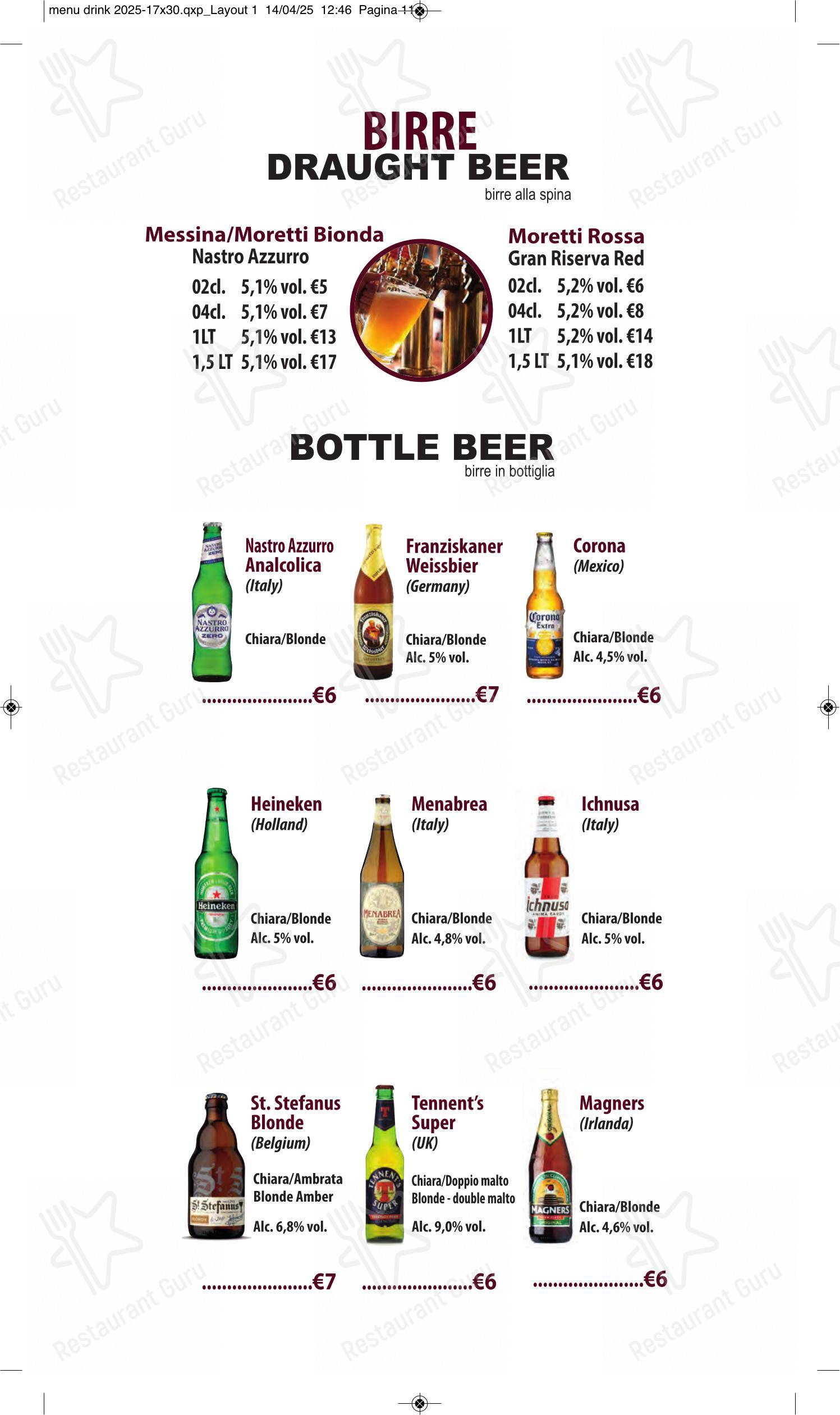 The Bramble Bar & Kitchen in Roma - Menu bar