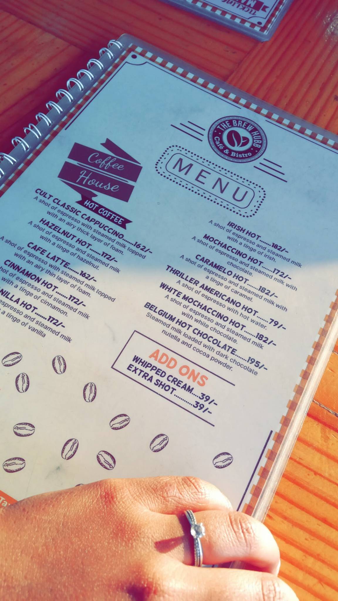 The Brew Hubb (Rooftop Café) menu