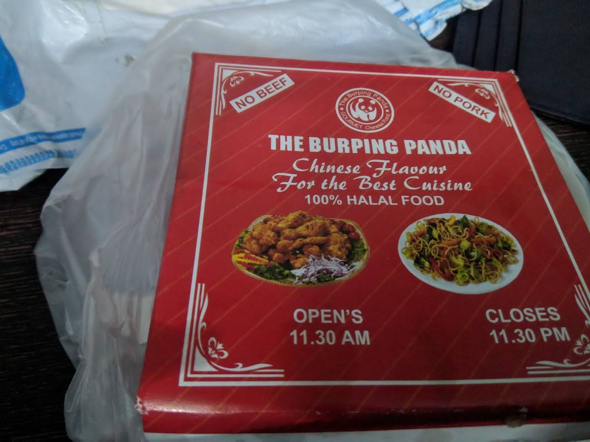 The Burping Panda menu