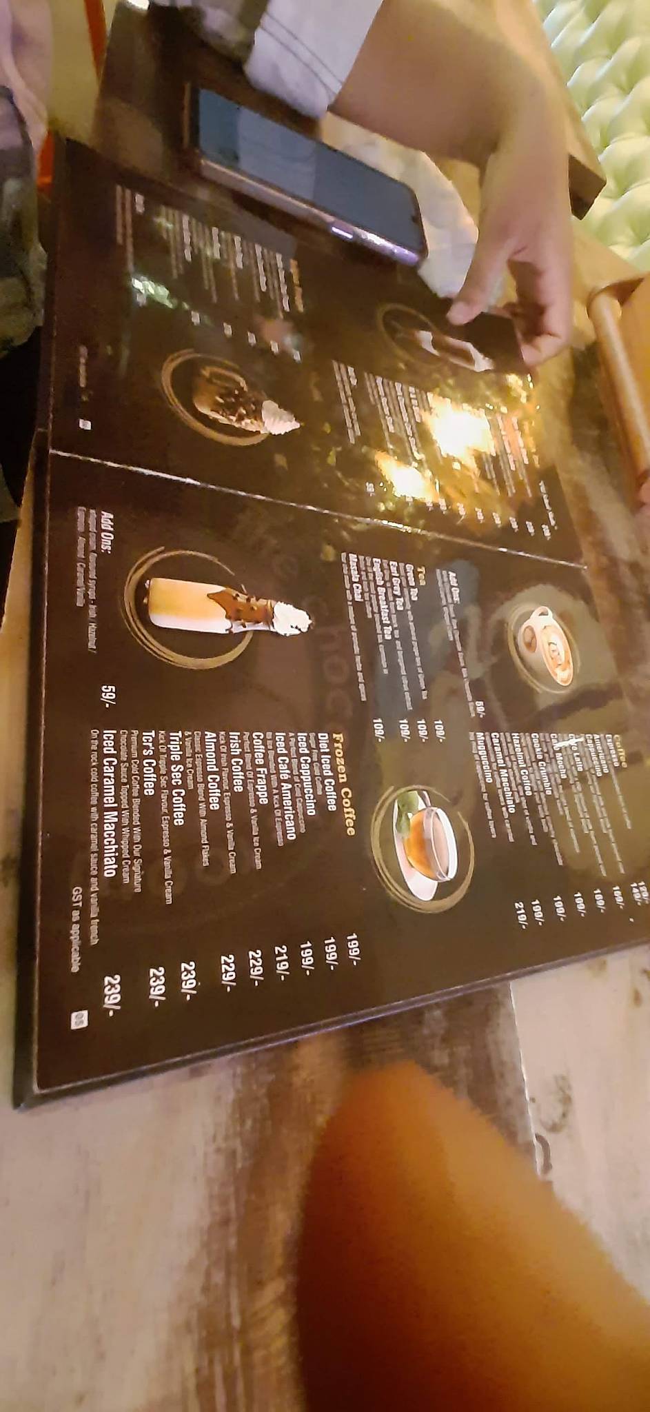 The Chocolate Room menu