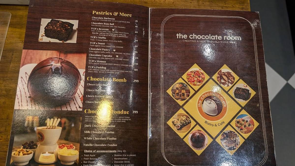 The Chocolate Room menu