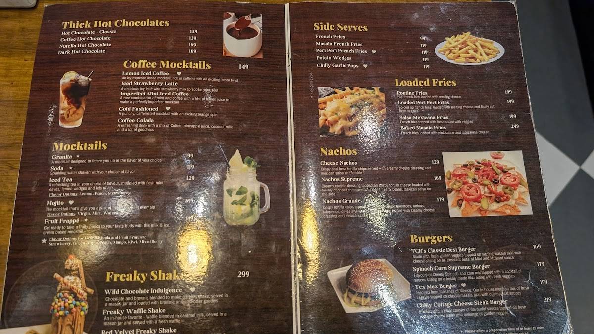 The Chocolate Room menu