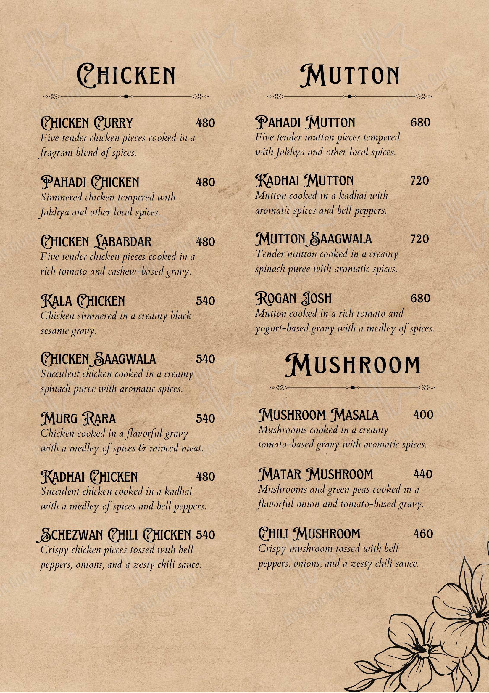 Menu for The Coffee Cellar in Majkhali