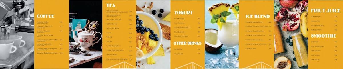 Menu at Cafe Rửa xe Container, Thu Dau Mot