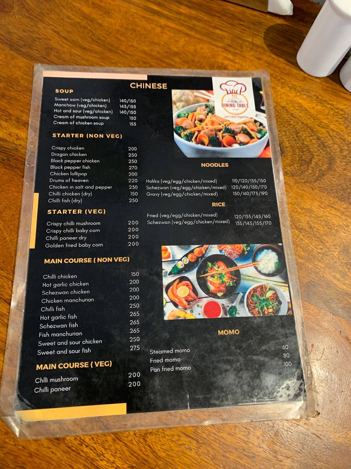 Menu at The Dining Table, Kolkata, Rajarhat Main Rd