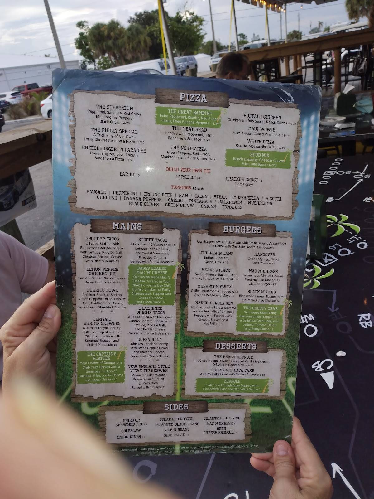 Menu at The End Zone Sports Grille pub & bar, Englewood