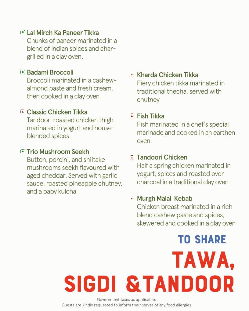 The Fisherman's Wharf Panjim menu