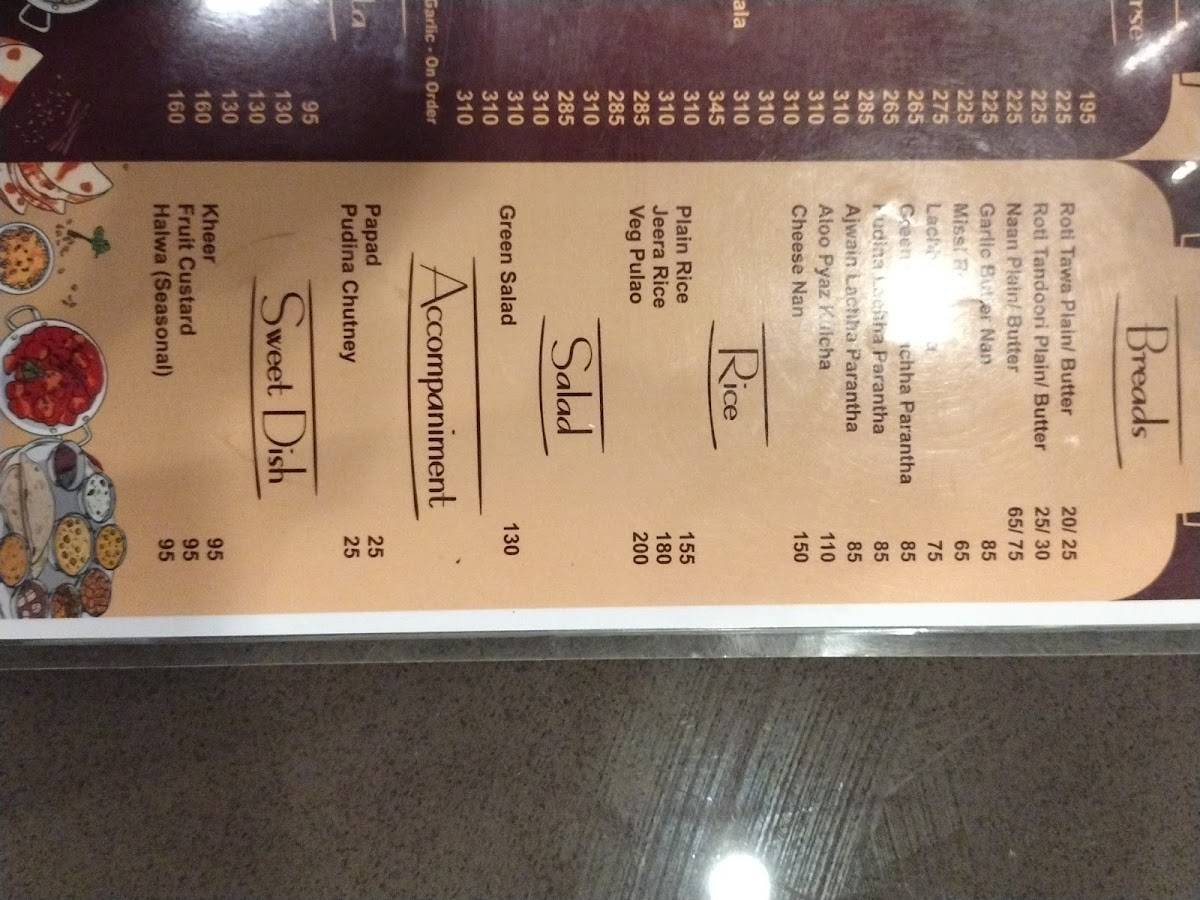 The Grub Street menu