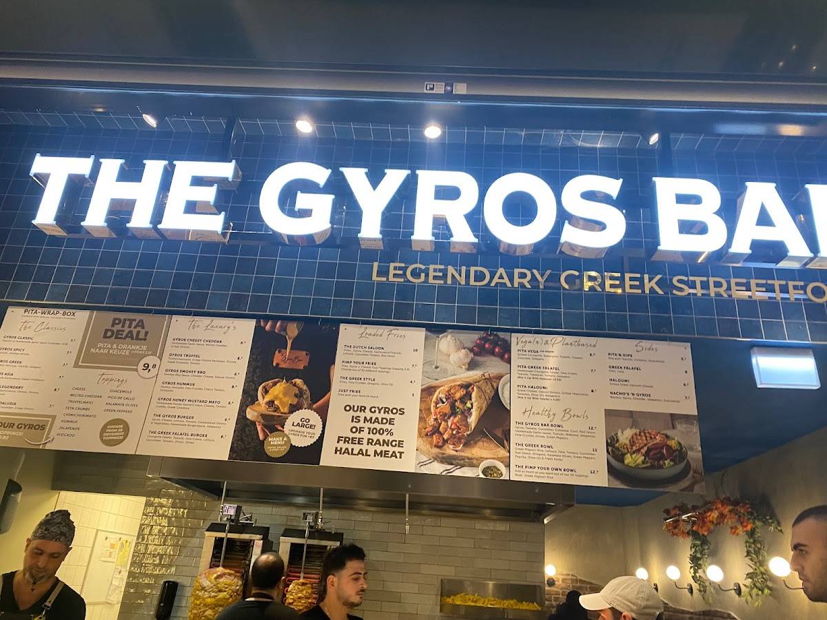 Menu at The Gyros Bar, Utrecht