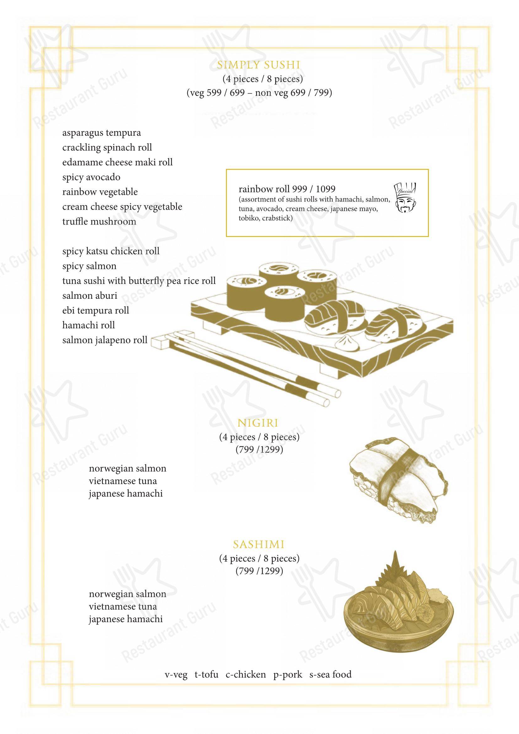 Menu for The Maroon Room – Pan Asian Fine Dine in Guwahati in Guwahati