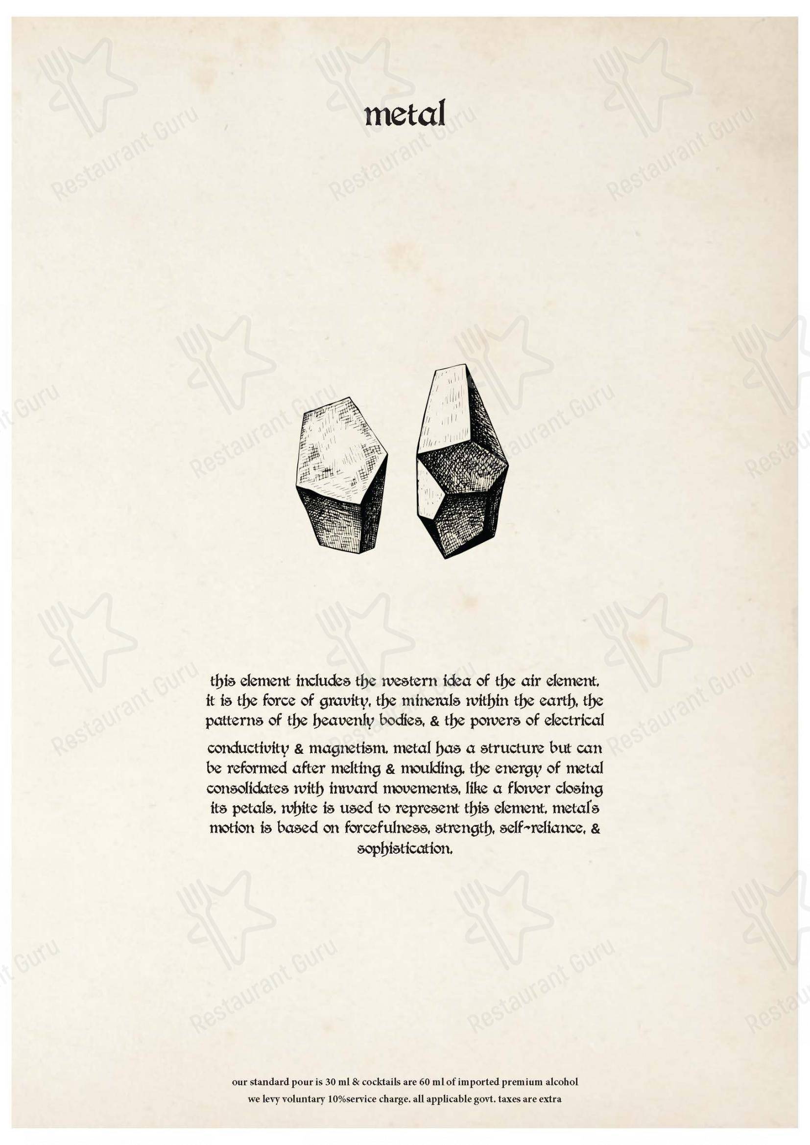 Menu bar for the The Maroon Room – Pan Asian Fine Dine in Guwahati restaurant