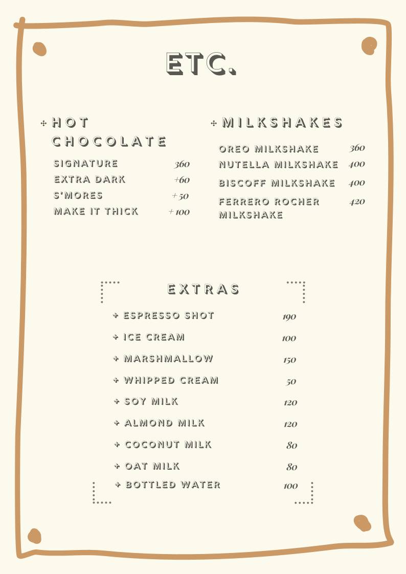 The Nest Bandra menu