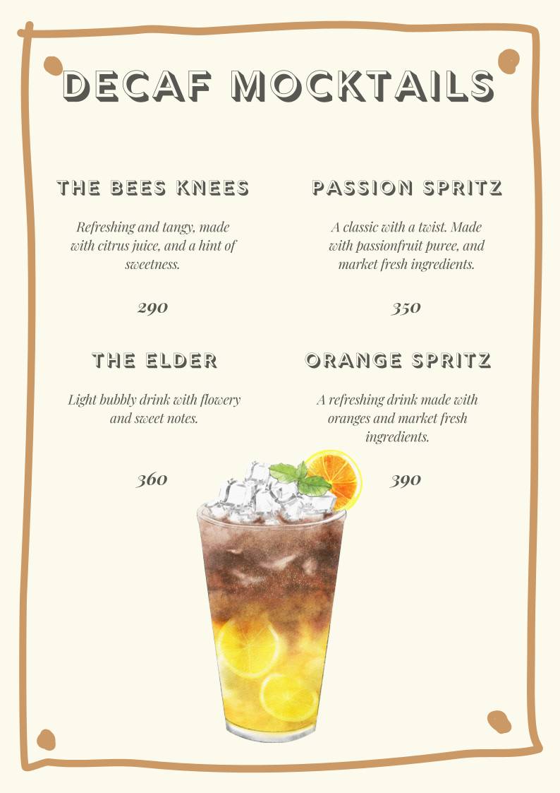 The Nest Bandra menu