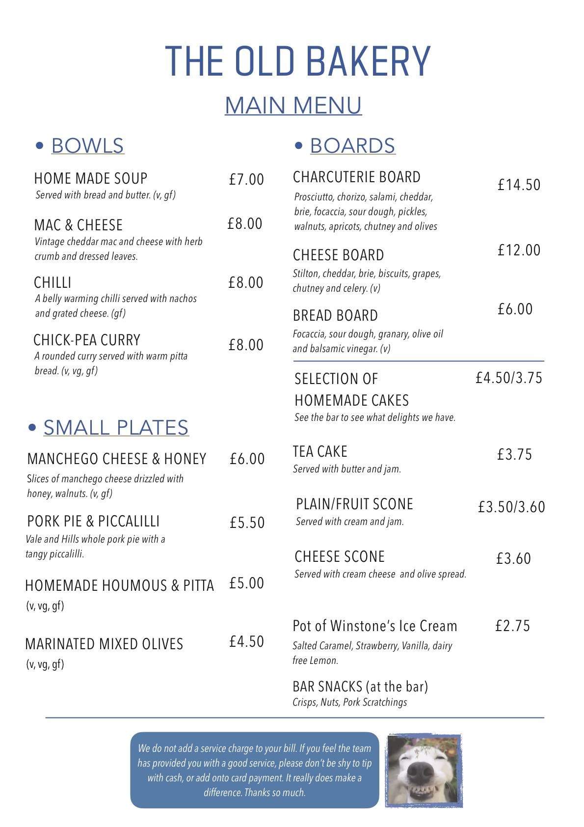 Menu At The Old Bakery Coffee Wine Bar Winchcombe Menu At The Old Bakery Coffee Wine Bar Winchcombe