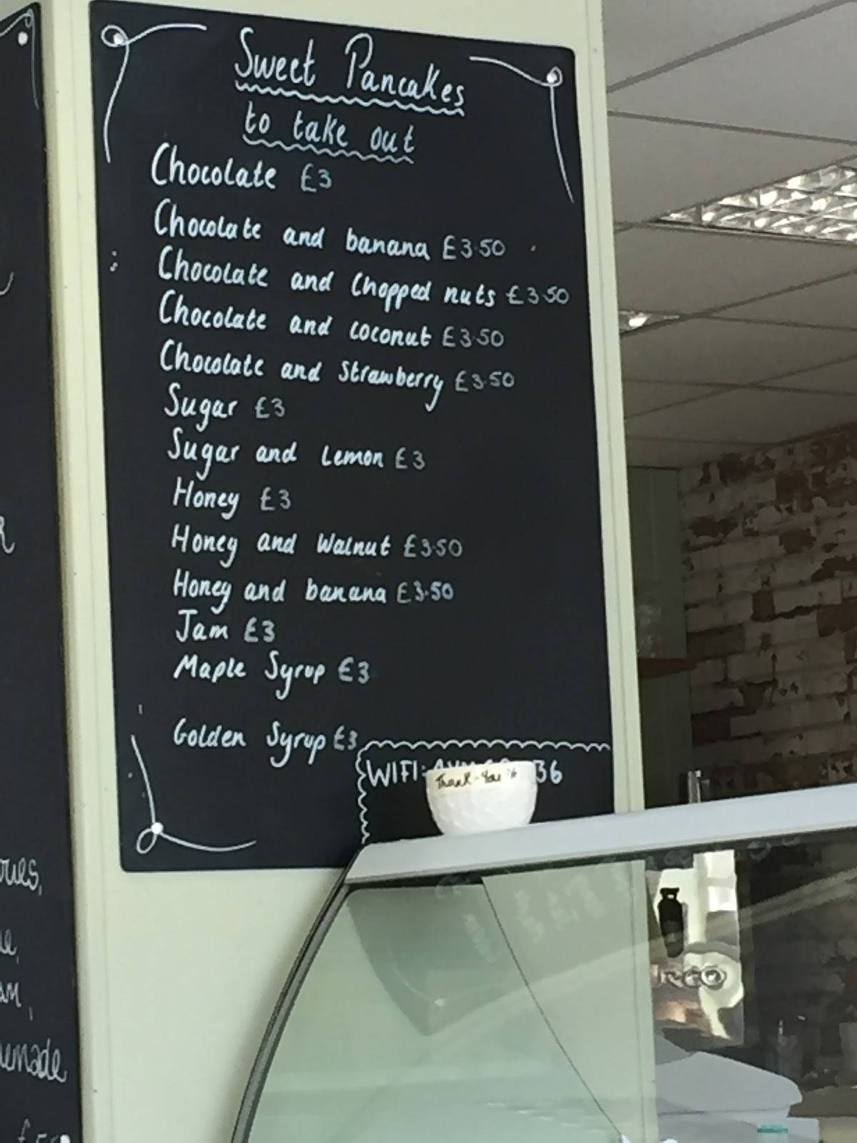 Menu at The Pancake House desserts, Pateley Bridge