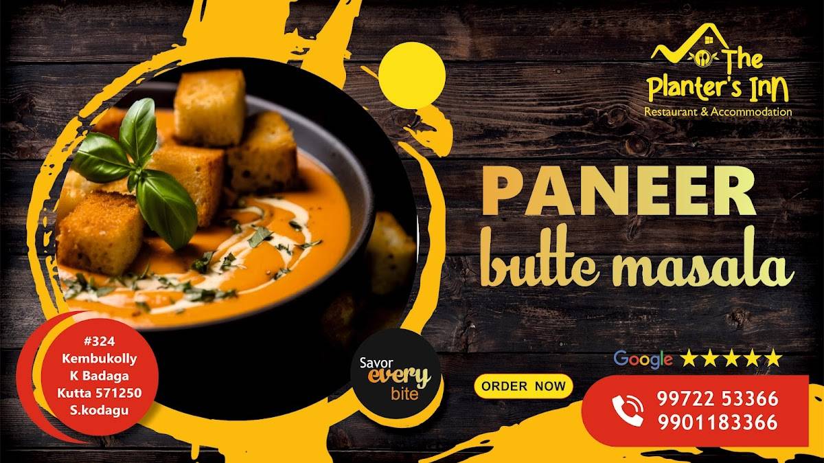 The Planters Inn Hotel Kutta menu