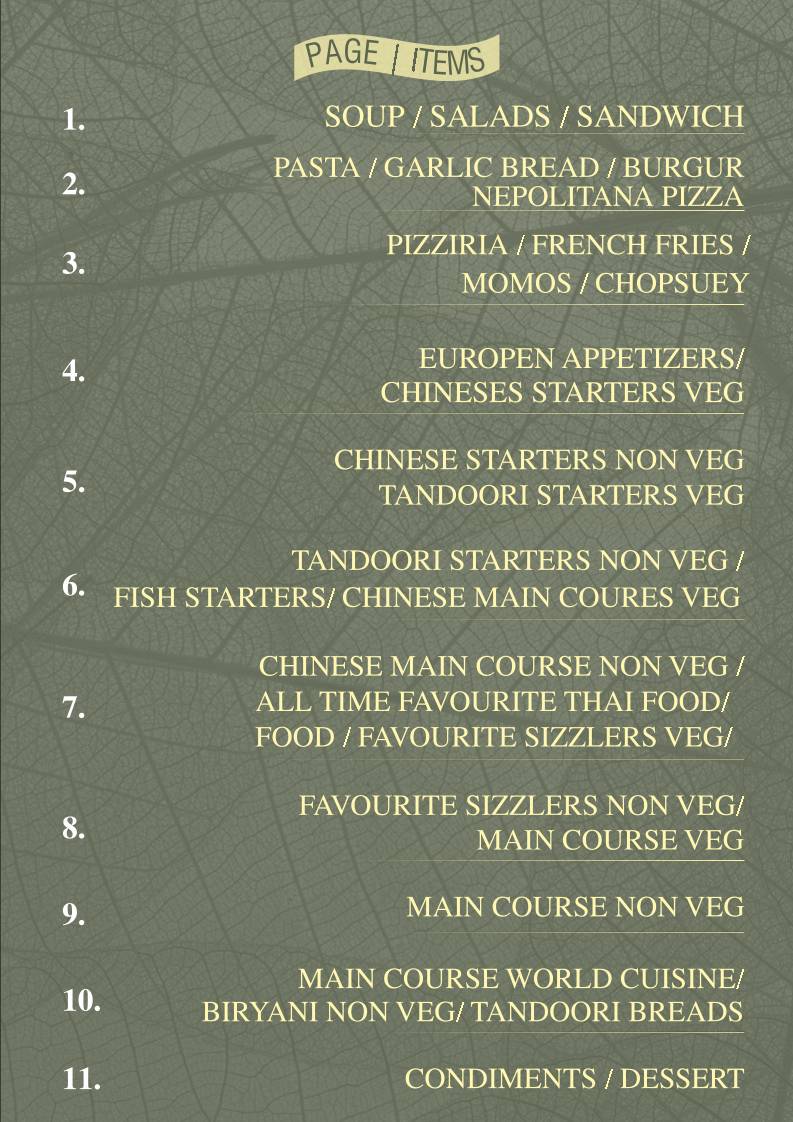 The Walk menu