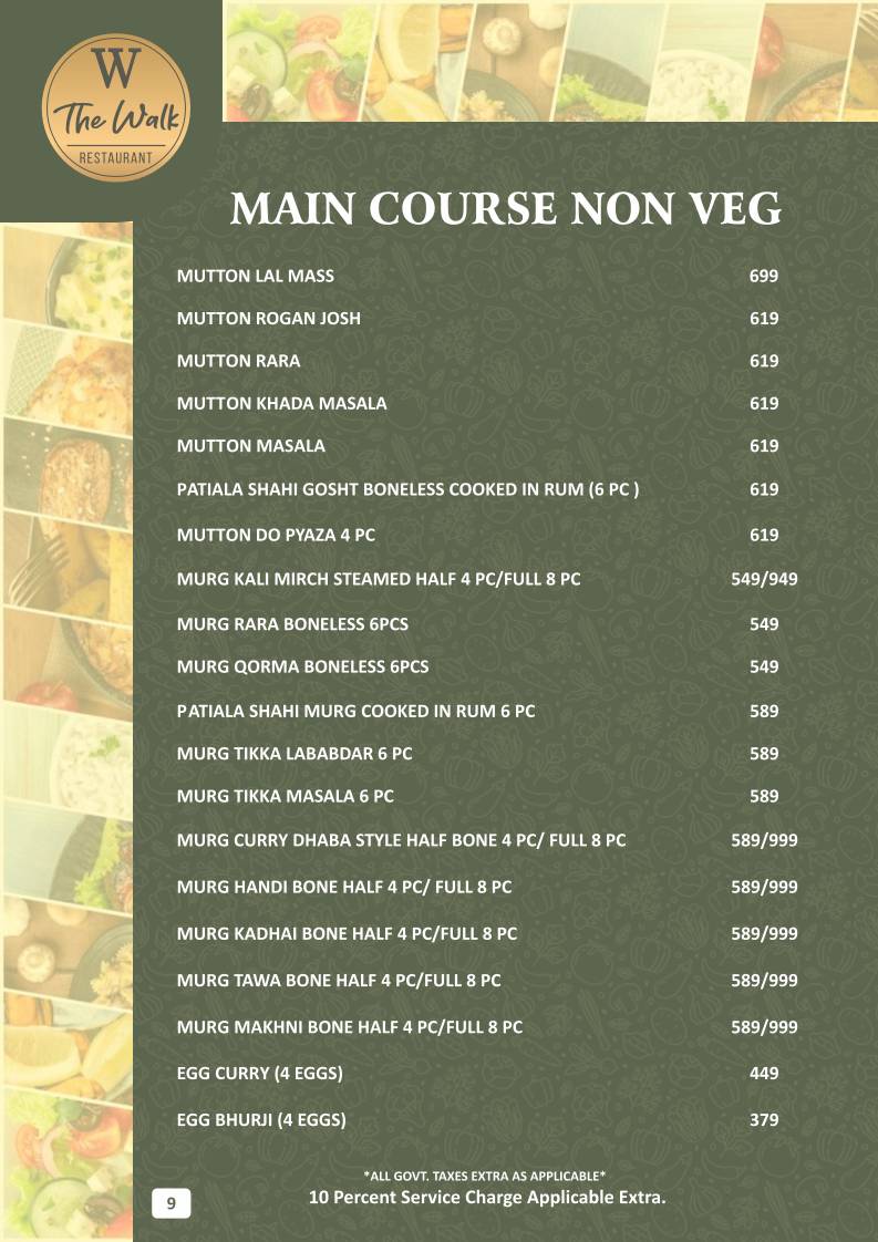 The Walk menu