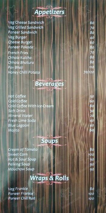 The Wood Spice menu