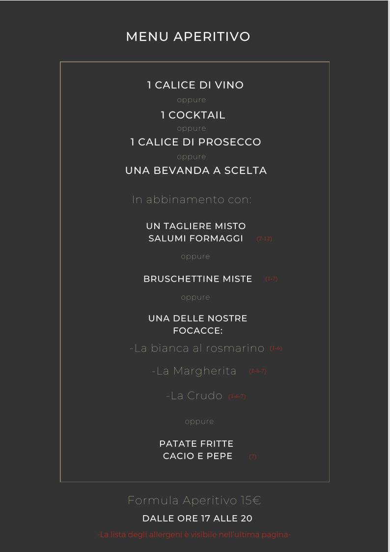 Menu di TheGusto Cucina con Enoteca 