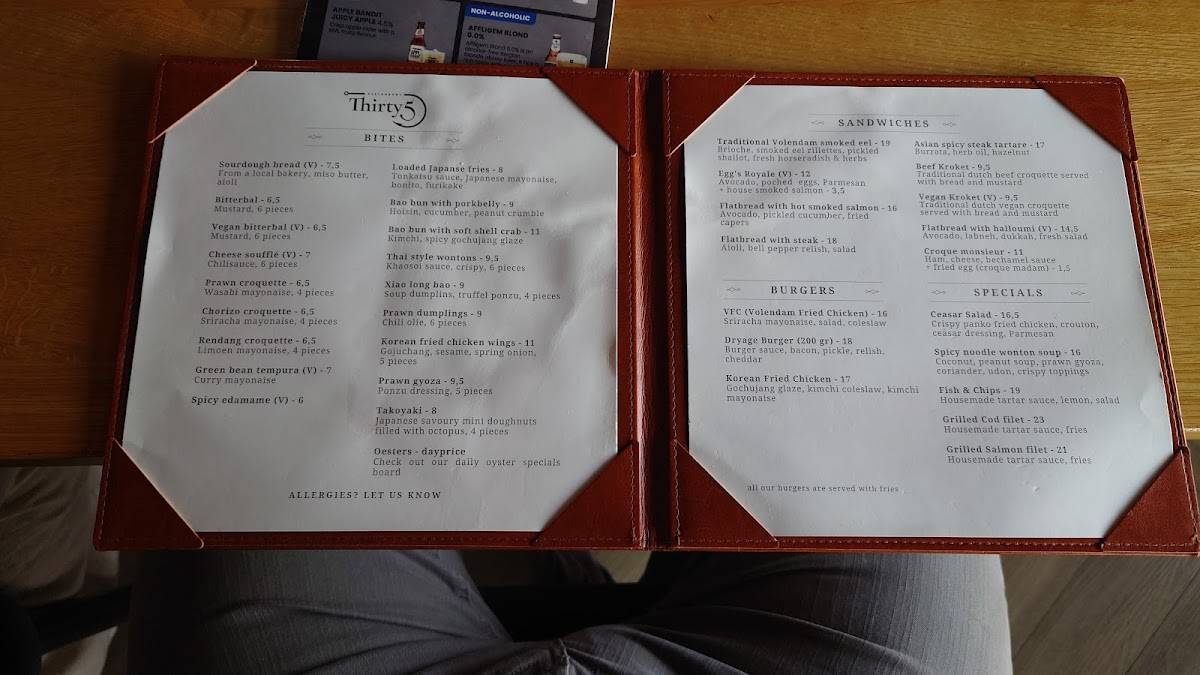 Menu de Thirty5