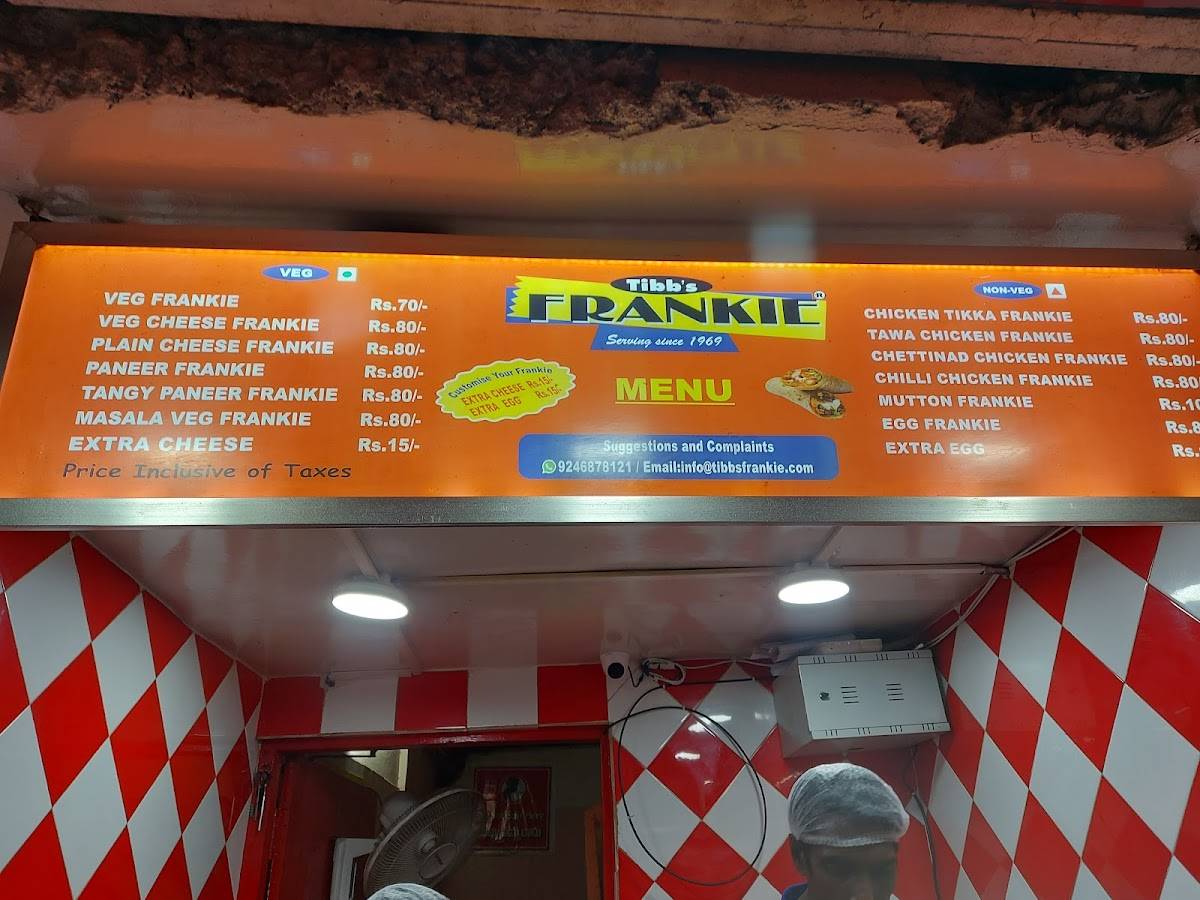 Tibbs Frankie menu