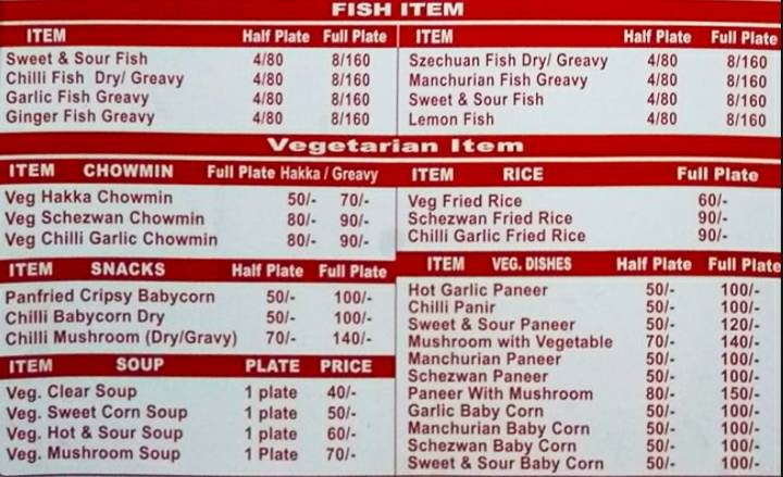 Time Pass Resturent menu