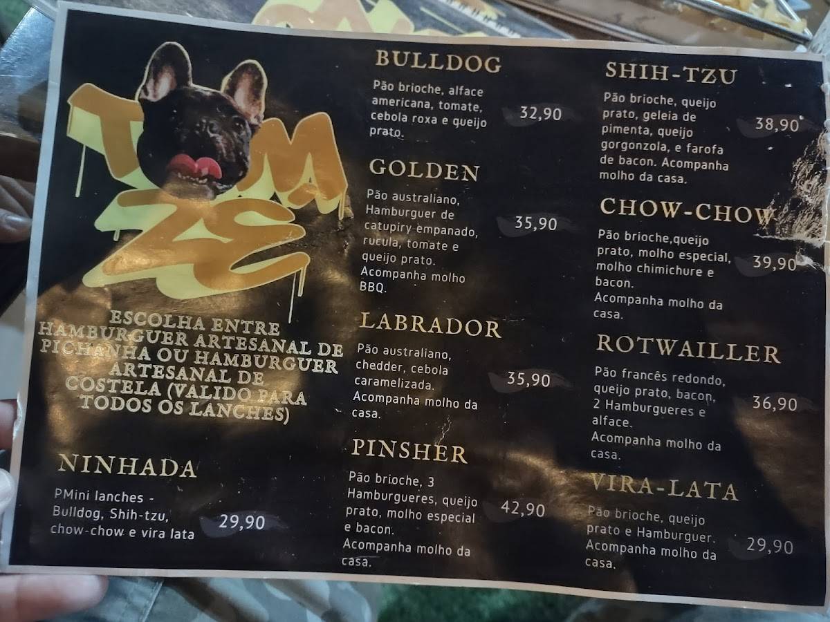 Menu em Tom Zé Bar, Campinas, Av. Império do Sol Nascente