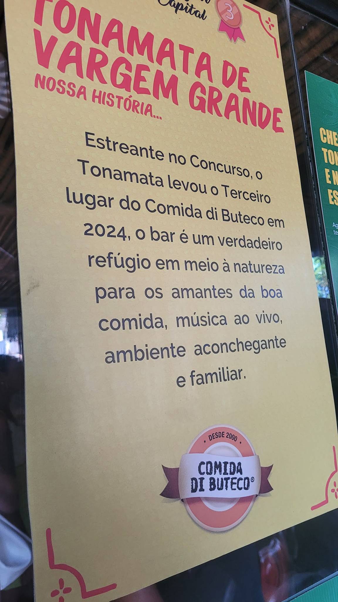 Tonamata de Vargem Grande & Rei da Feijoada cardápio