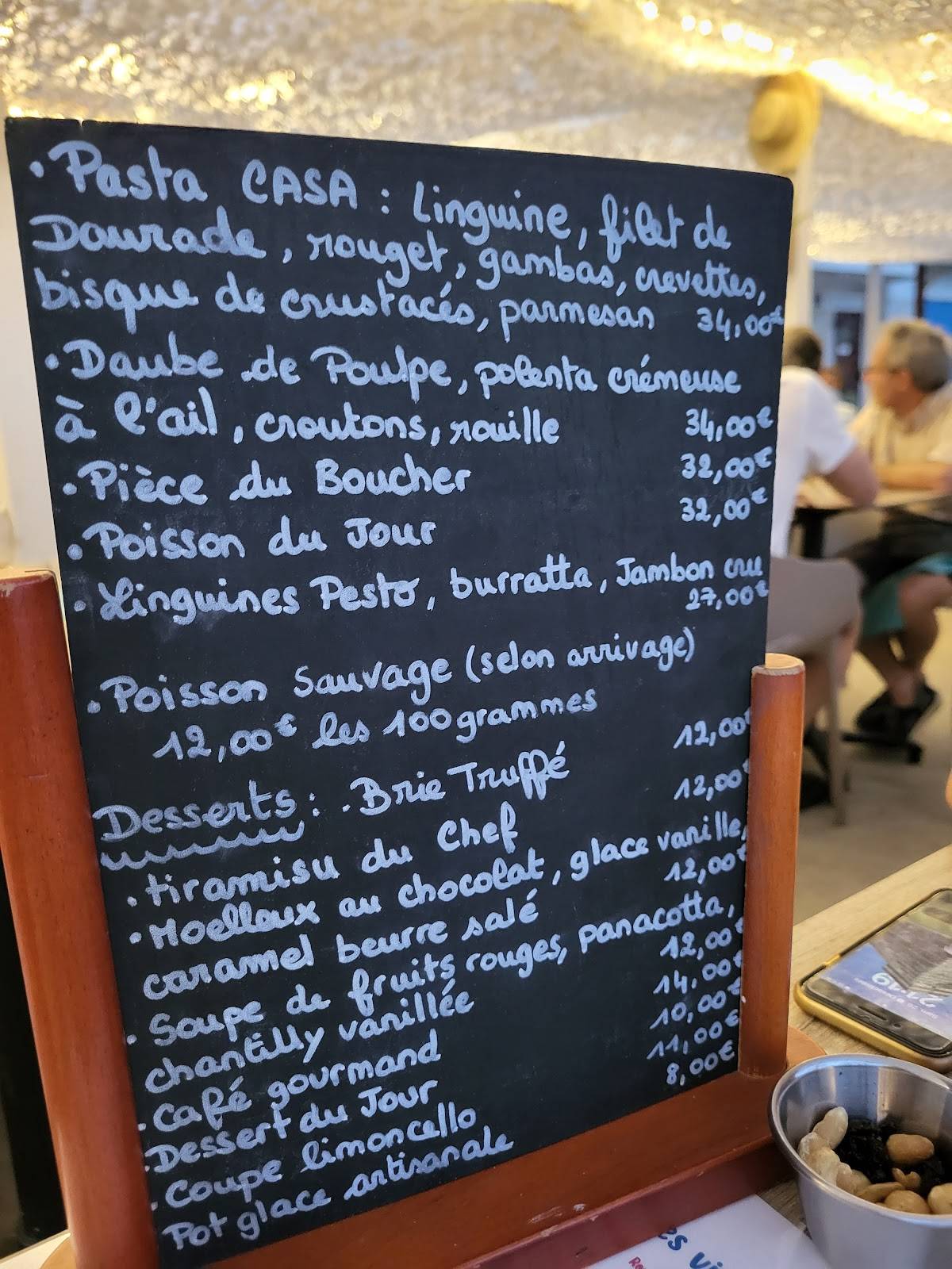 Menu de L'Escale