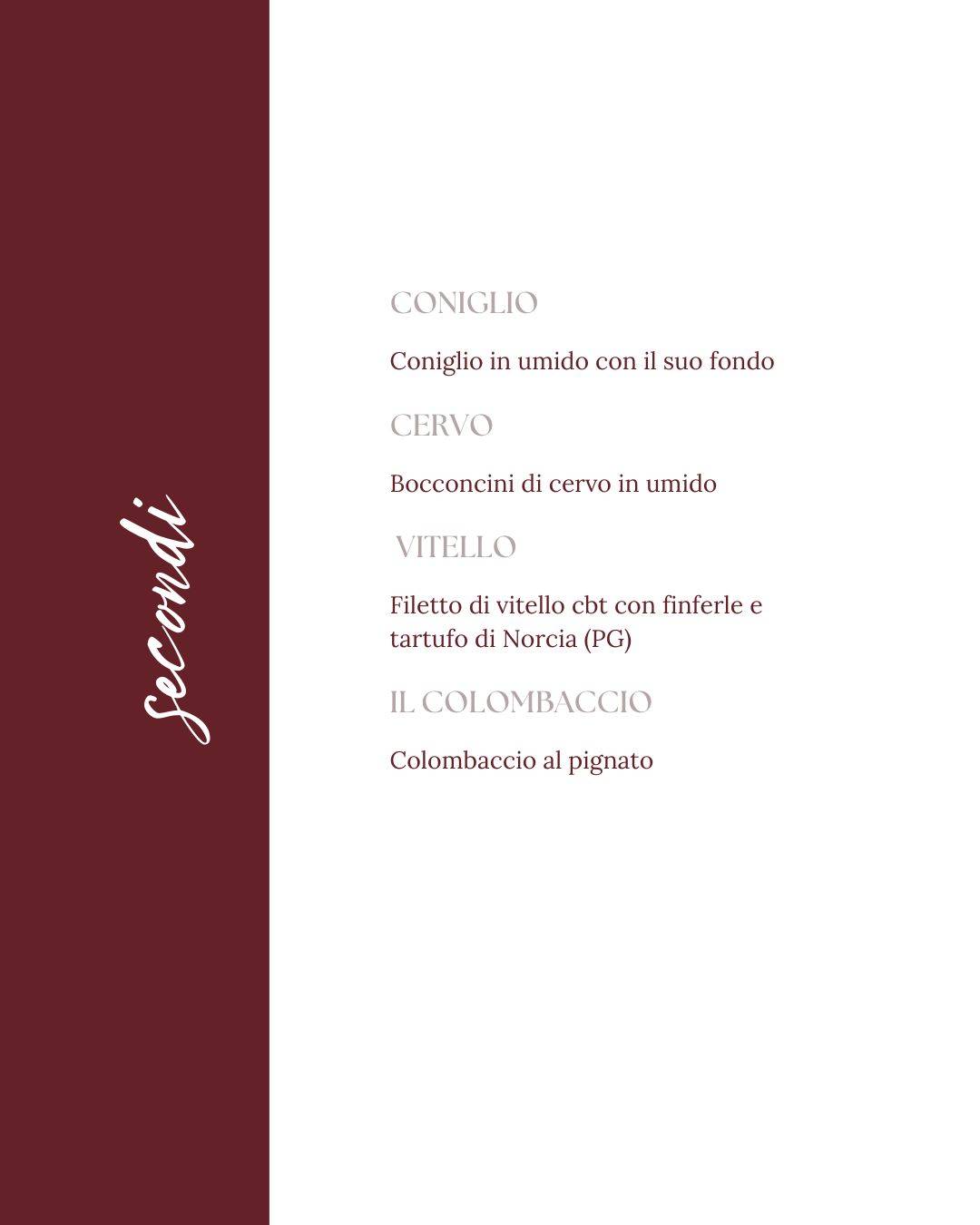 Menu di Trattoria Castellon 
